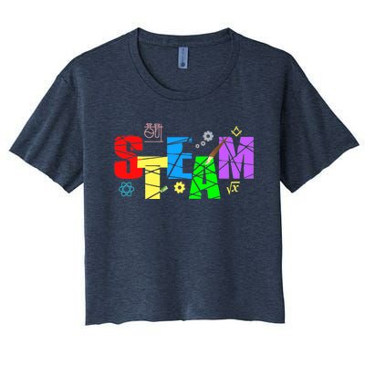 STEAM Science and Art STEM Creativity Maker Women's Crop Top Tee