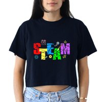 STEAM Science and Art STEM Creativity Maker Women's Crop Top Tee