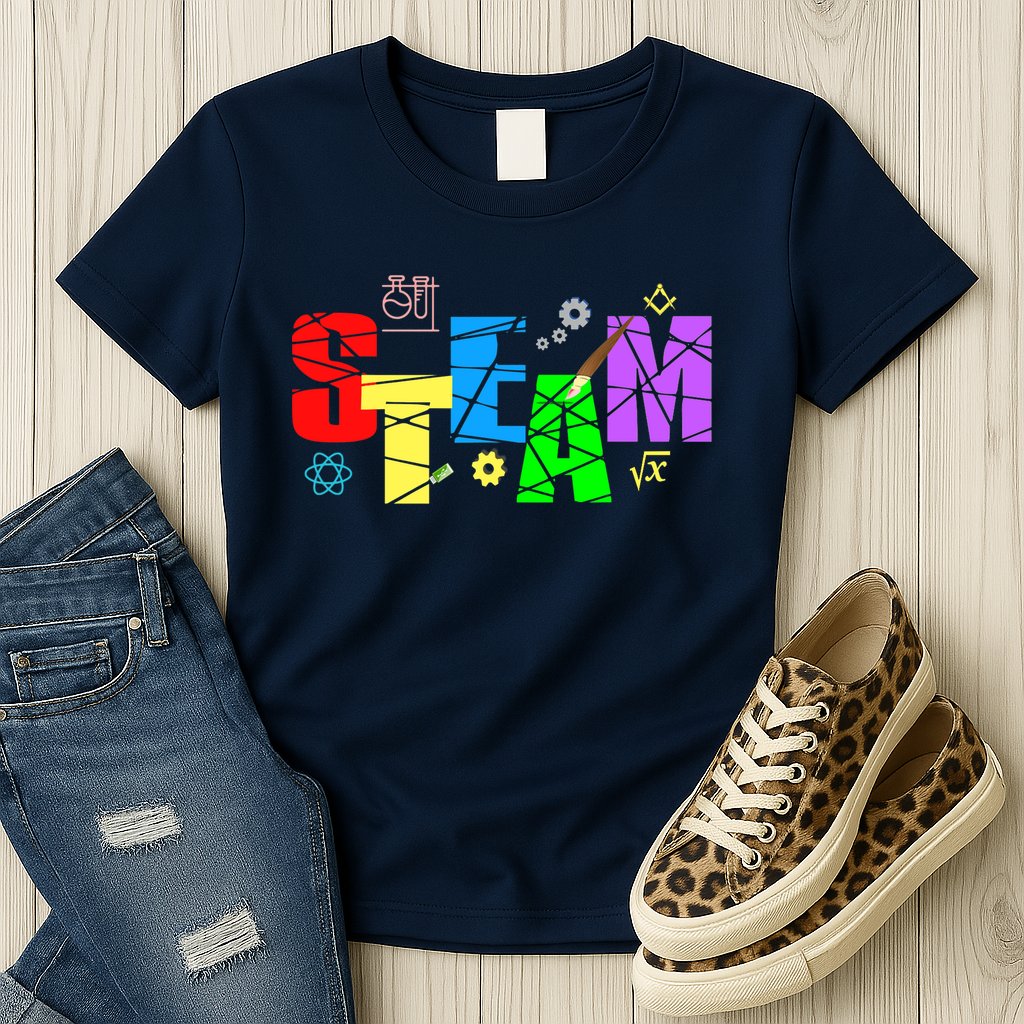 STEAM Science and Art STEM Creativity Maker Womens T-Shirt