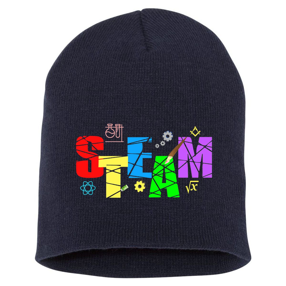 STEAM Science and Art STEM Creativity Maker Short Acrylic Beanie