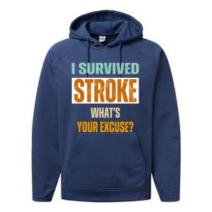 Survivor Stroke Awareness For Dad Mom 2024 Loved Ones Gift Performance Fleece Hoodie