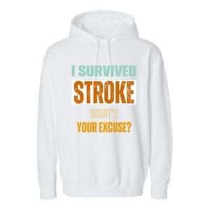 Survivor Stroke Awareness For Dad Mom 2024 Loved Ones Gift Garment-Dyed Fleece Hoodie