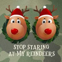 Stop Staring At My Reindeers Ugly Gag Xmas Sweater Christmas Legacy Tie Dye Trucker Hat