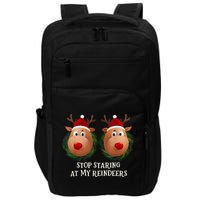 Stop Staring At My Reindeers Ugly Gag Xmas Sweater Christmas Impact Tech Backpack