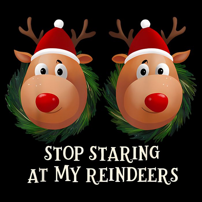 Stop Staring At My Reindeers Ugly Gag Xmas Sweater Christmas Impact Tech Backpack