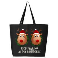 Stop Staring At My Reindeers Ugly Gag Xmas Sweater Christmas 25L Jumbo Tote
