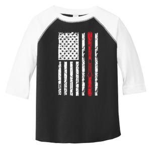 Ski Skiier American Flag Skiing USA  Toddler Fine Jersey T-Shirt