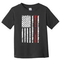 Ski Skiier American Flag Skiing USA  Toddler T-Shirt