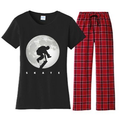 Skateboarding Skateboard Apparel Skateboarder Skateboard Women's Flannel Pajama Set