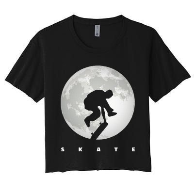 Skateboarding Skateboard Apparel Skateboarder Skateboard Women's Crop Top Tee