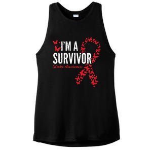 Survivor Stroke Awareness Stroke Survivor Ladies PosiCharge Tri-Blend Wicking Tank