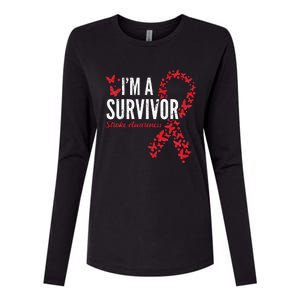 Survivor Stroke Awareness Stroke Survivor Womens Cotton Relaxed Long Sleeve T-Shirt