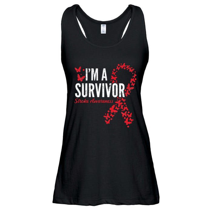 Survivor Stroke Awareness Stroke Survivor Ladies Essential Flowy Tank