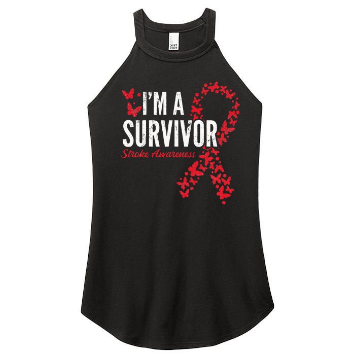 Survivor Stroke Awareness Stroke Survivor Women's Perfect Tri Rocker Tank