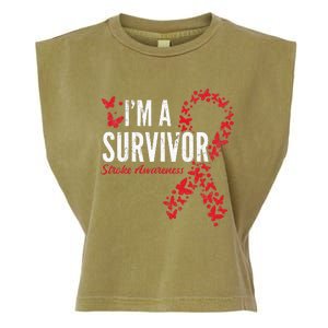 Survivor Stroke Awareness Stroke Survivor Garment-Dyed Women's Muscle Tee