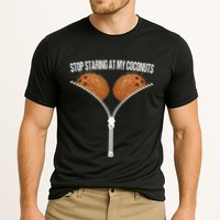 Stop Staring At My Coconuts Beach Summer Coconut Bra Adult Cooling Performance Crew T-Shirt