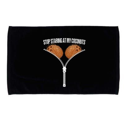 Stop Staring At My Coconuts Beach Summer Coconut Bra Adult Microfiber Hand Towel