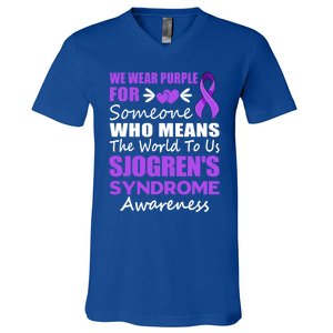 SjogrenS Syndrome Awareness Gift Family Support Sjogren Great Gift V-Neck T-Shirt