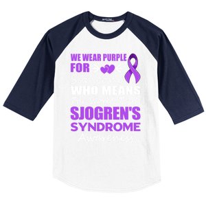 SjogrenS Syndrome Awareness Gift Family Support Sjogren Great Gift Baseball Sleeve Shirt