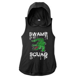 Swamp Squad Alligator Ladies PosiCharge Tri-Blend Wicking Draft Hoodie Tank