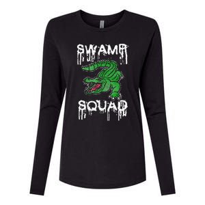 Swamp Squad Alligator Womens Cotton Relaxed Long Sleeve T-Shirt