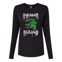 Swamp Squad Alligator Womens Cotton Relaxed Long Sleeve T-Shirt