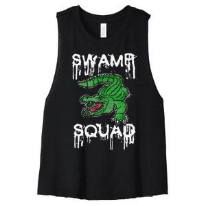 Swamp Squad Alligator Women's Racerback Cropped Tank