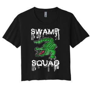 Swamp Squad Alligator Women's Crop Top Tee