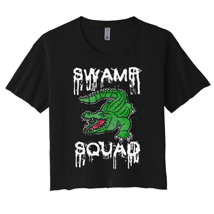 Swamp Squad Alligator Women's Crop Top Tee