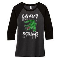 Swamp Squad Alligator Women's Tri-Blend 3/4-Sleeve Raglan Shirt