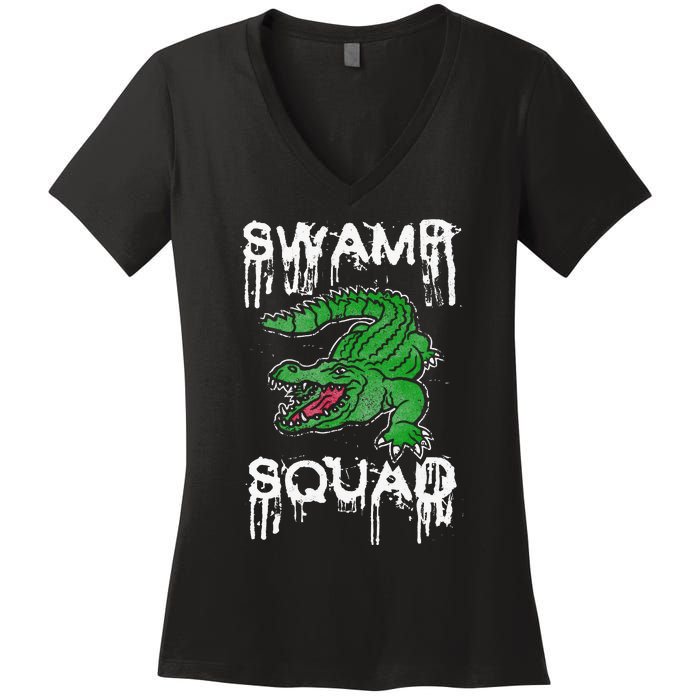 Swamp Squad Alligator Women's V-Neck T-Shirt