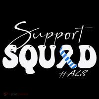 Support Squad ALS Awareness Blue & White Ribbon T-Shirt