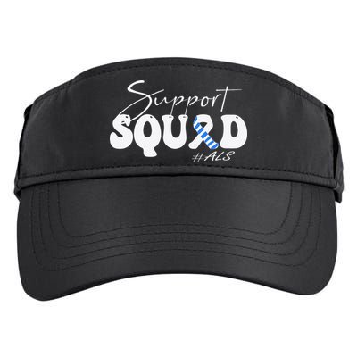 Support Squad ALS Awareness Blue & White Ribbon Adult Drive Performance Visor