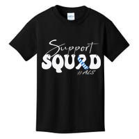 Support Squad ALS Awareness Blue & White Ribbon Kids T-Shirt