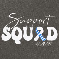 Support Squad ALS Awareness Blue & White Ribbon Cotton Canvas Backpack