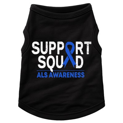 Support Squad ALS Awareness Month Blue Ribbon Support Team Doggie Tank