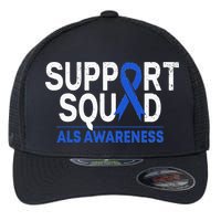 Support Squad ALS Awareness Month Blue Ribbon Support Team Flexfit Unipanel Trucker Cap