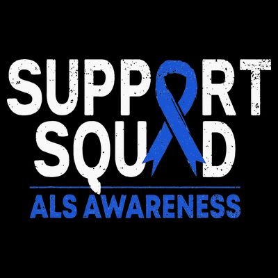 Support Squad ALS Awareness Month Blue Ribbon Support Team T-Shirt