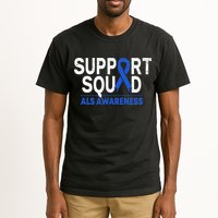 Support Squad ALS Awareness Month Blue Ribbon Support Team Tall T-Shirt