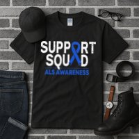 Support Squad ALS Awareness Month Blue Ribbon Support Team Tall T-Shirt