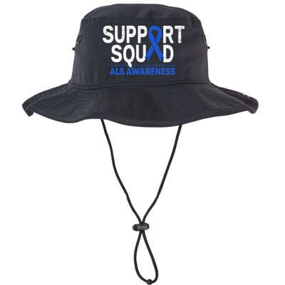 Support Squad ALS Awareness Month Blue Ribbon Support Team Bucket Hat
