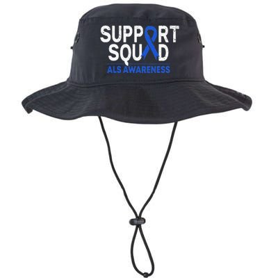 Support Squad ALS Awareness Month Blue Ribbon Support Team Legacy Cool Fit Booney Bucket Hat