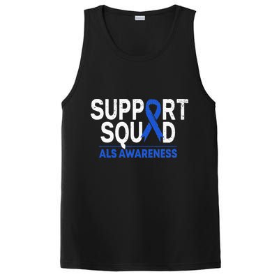 Support Squad ALS Awareness Month Blue Ribbon Support Team PosiCharge Competitor Tank