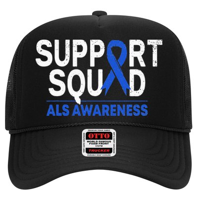 Support Squad ALS Awareness Month Blue Ribbon Support Team Trucker Hat