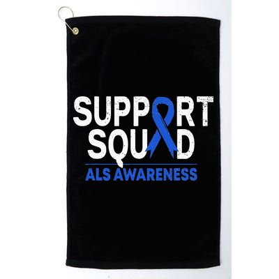 Support Squad ALS Awareness Month Blue Ribbon Support Team Golf Towel