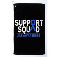 Support Squad ALS Awareness Month Blue Ribbon Support Team Golf Towel