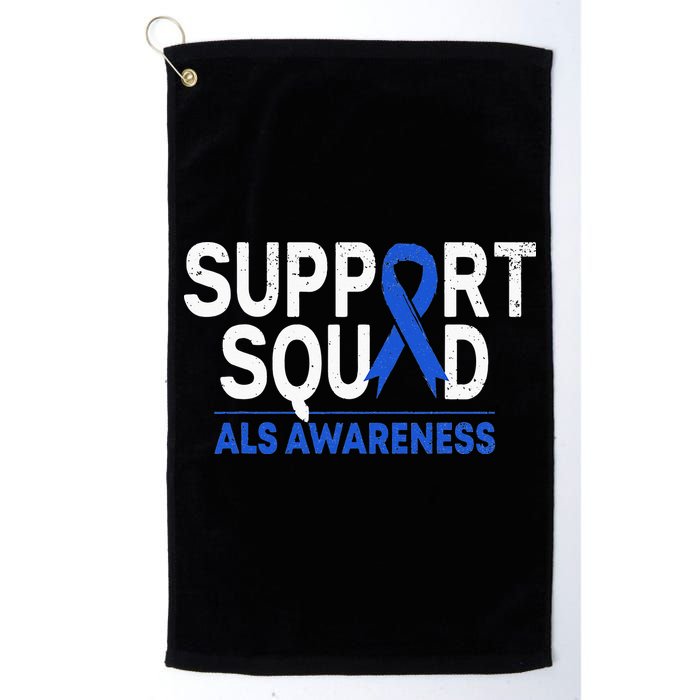 Support Squad ALS Awareness Month Blue Ribbon Support Team Golf Towel