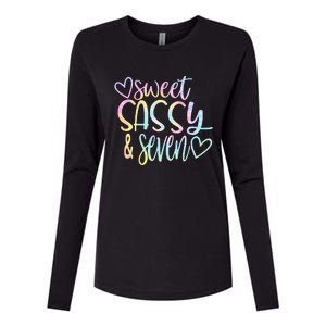 Sweet Sassy And Seven Birthday Tie Dye Tee Kids Womens Cotton Relaxed Long Sleeve T-Shirt