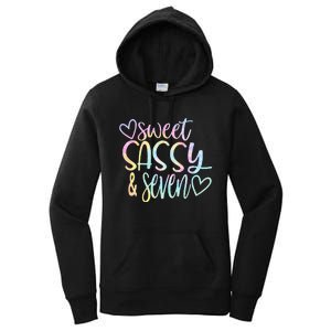 Sweet Sassy And Seven Birthday Tie Dye Tee Kids Women's Pullover Hoodie