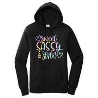 Sweet Sassy And Seven Birthday Tie Dye Tee Kids Women's Pullover Hoodie